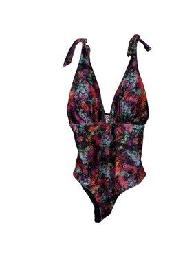 Born Privative Womens Tie One-Piece Swimsuit Multicolor  Size XL